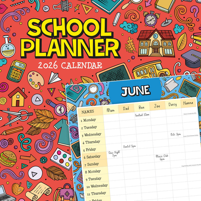Red Robin School Planner - Kalender 2026