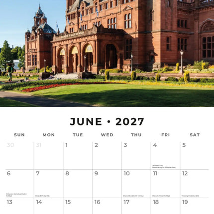 Red Robin Schotland Kalender 2027