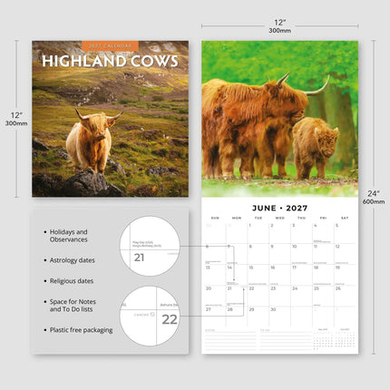 Red Robin Schotse Hooglanders Kalender 2027