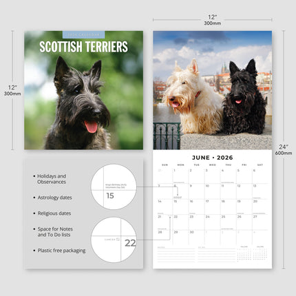 Red Robin Schotse Terrier Kalender 2026