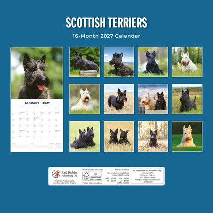 Red Robin Schotse Terrier Kalender 2027