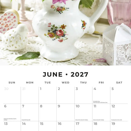 Red Robin Shabby Chic Kalender 2027