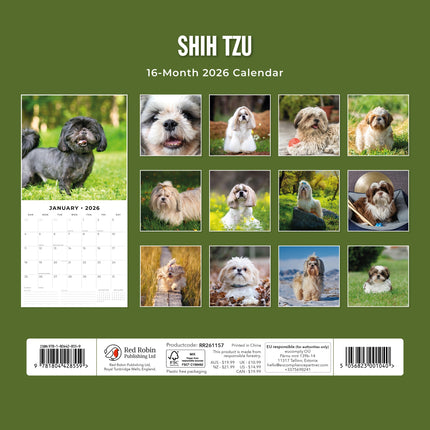 Red Robin Shih Tzu Kalender 2026