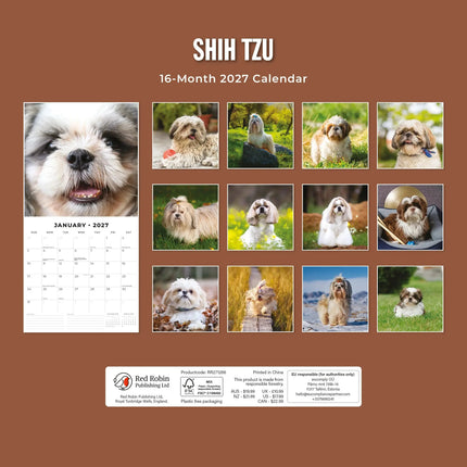 Red Robin Shih Tzu Kalender 2027