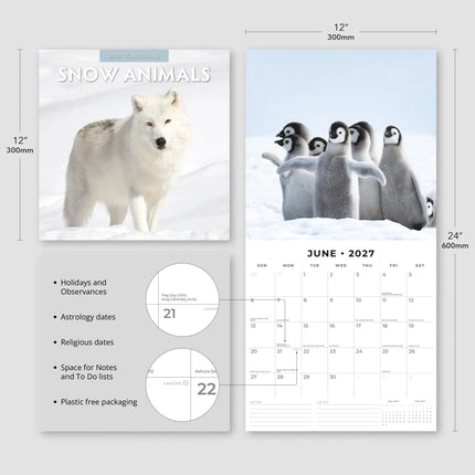 Red Robin Snow Animals Kalender 2027