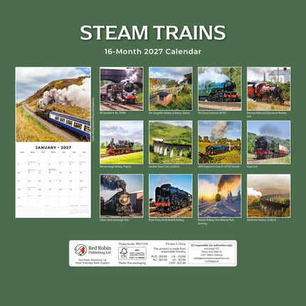 Red Robin Steam Trains Kalender 2027