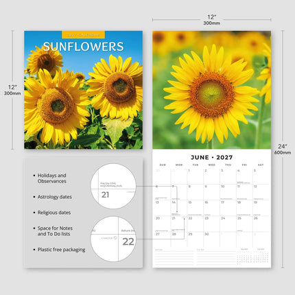 Red Robin Sunflowers Kalender 2027