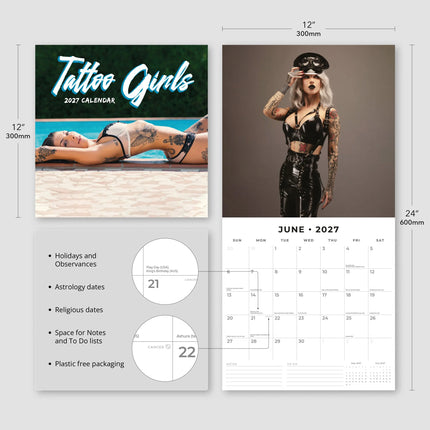 Red Robin Tattoo Girls Kalender 2027