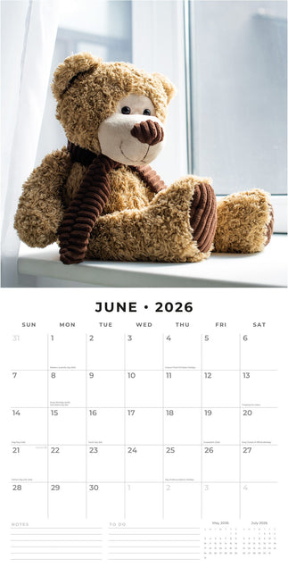 Red Robin Teddy Bears Kalender 2026