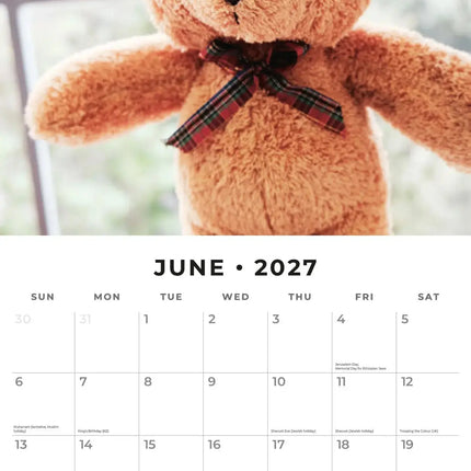 Red Robin Teddy Bears Kalender 2027