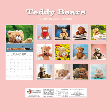 Red Robin Teddy Bears Kalender 2027