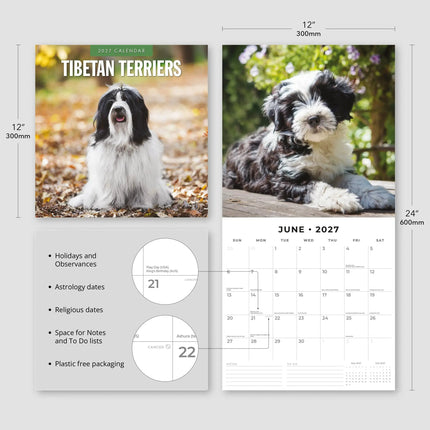 Red Robin Tibetaanse Terrier Kalender 2027