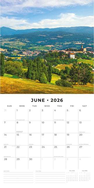 Red Robin Toscane Kalender 2026