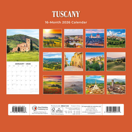 Red Robin Toscane Kalender 2027