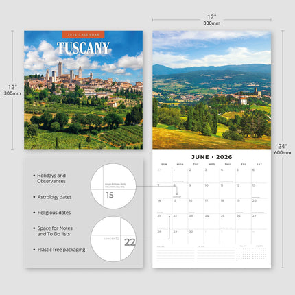 Red Robin Toscane Kalender 2027