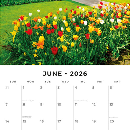 Red Robin Tranquil Gardens Kalender 2026