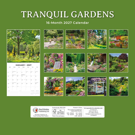 Red Robin Tranquil Gardens Kalender 2027
