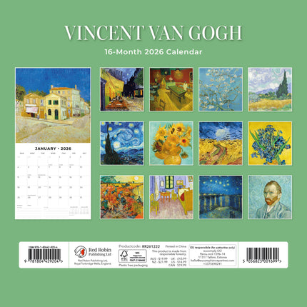 Red Robin Van Gogh Kalender 2026