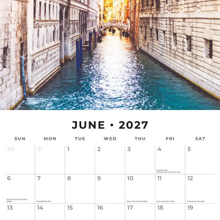 Red Robin Venetië Kalender 2027