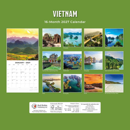 Red Robin Vietnam Kalender 2027