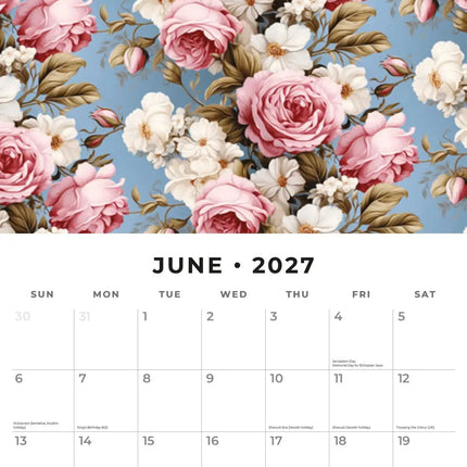 Red Robin Vintage Roses Kalender 2027