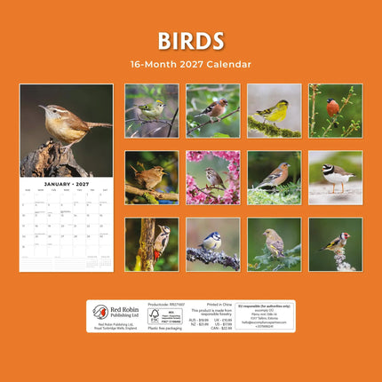 Red Robin Vogels Kalender 2027