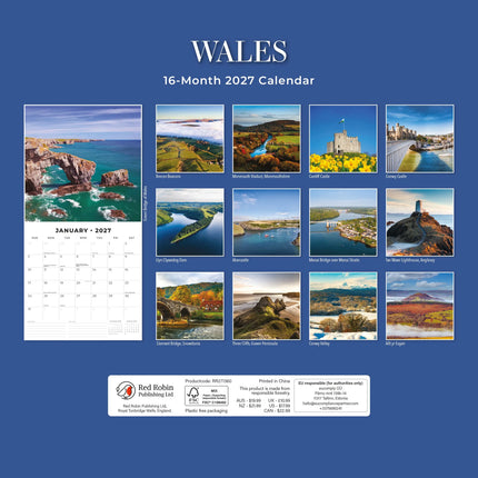 Red Robin Wales Kalender 2027