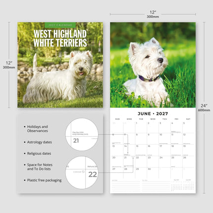 Red Robin West Highland White Terrier Kalender 2027