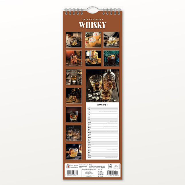 Red Robin Whiskey Slimline Kalender 2026