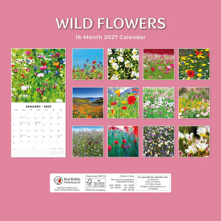 Red Robin Wilde Bloemen Kalender 2027
