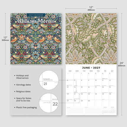Red Robin William Morris Kalender 2027