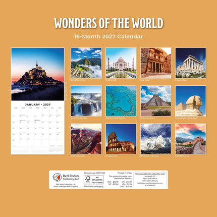 Red Robin Wonders of the World Kalender 2027