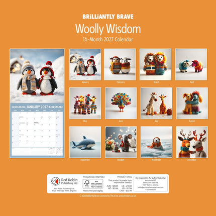 Red Robin Woolly Wisdom - Brilliantly Brave Kalender 2027