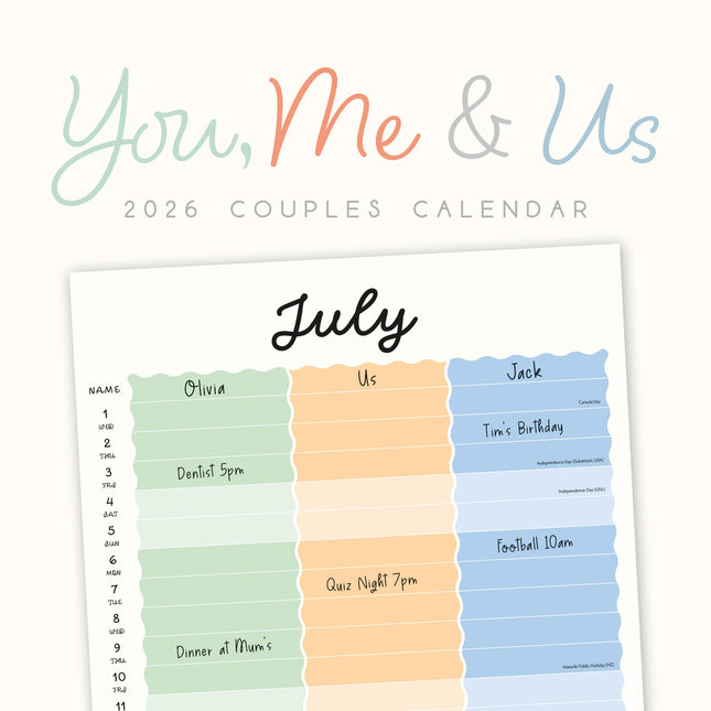Red Robin You, Me and Us Kalender 2026