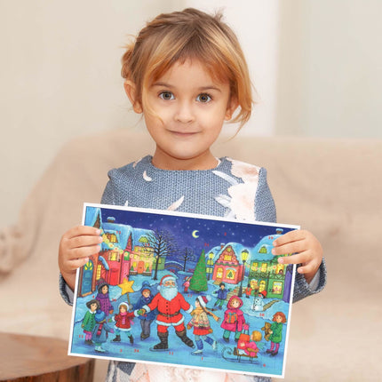 Sellmer A4 Adventskalender Schaatsen met de Kerstman