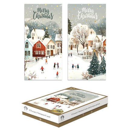 Tallon 12 Luxe Kerstkaarten Smal Village