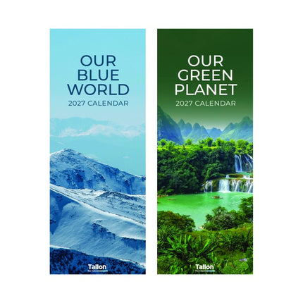Tallon Blue & Green Planet Kalender 2027 Slimline
