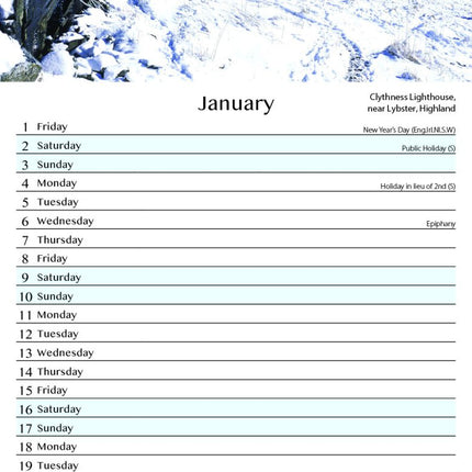 Tallon Coasts & Scenes Kalender 2027 Slimline
