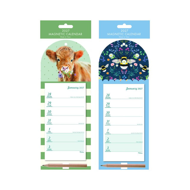 Tallon Cow and Bee Magnetische Weekkalender 2027