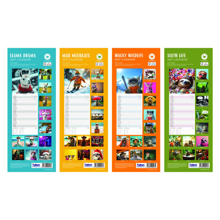 Tallon Crazy Animals Kalender 2027 Slimline