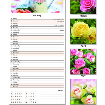 Tallon Flowers & Roses Kalender 2027 Slimline