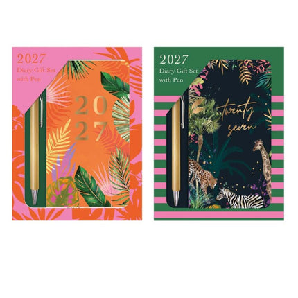 Tallon Giftset Slim Agenda 2027 Tropical Met Pen