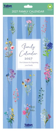 Tallon Home and Botanical Family Planner 2027 Slimline