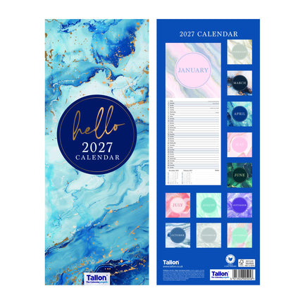 Tallon Mixed Illustrative Kalender 2027 Slimline