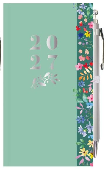 Tallon Slim Agenda 2027 Butterfly & Floral Met Pen