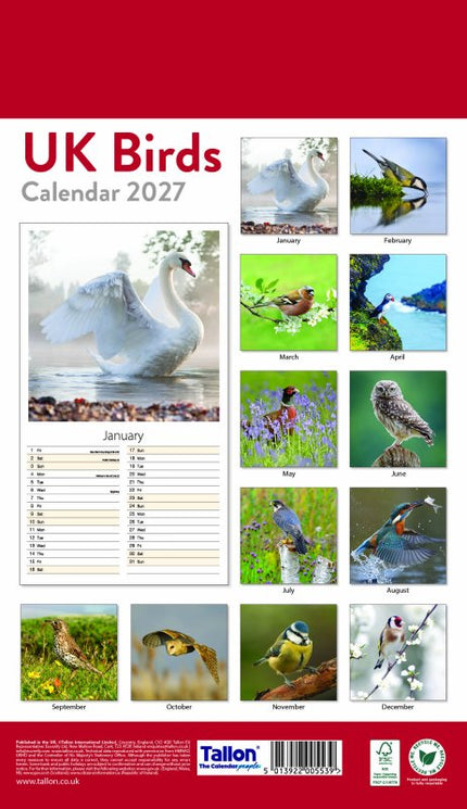 Tallon UK Birds and UK Wildlife Midi Kalender 2027