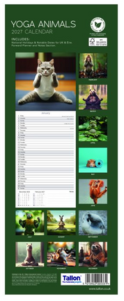 Tallon Yoga Animals Kalender 2027 Slimline