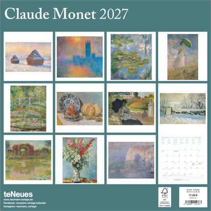 teNeues Publishing Claude Monet Kalender 2027