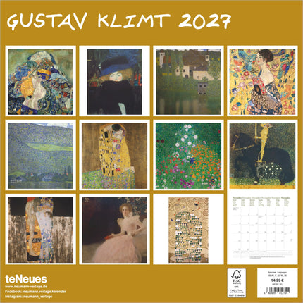 teNeues Publishing Gustav Klimt Kalender 2027