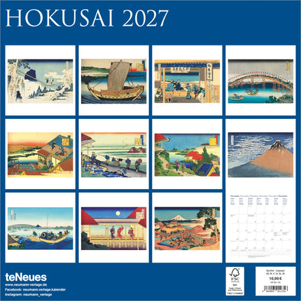 teNeues Publishing Hokusai Kalender 2027